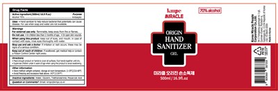 500ml NDC: 77524-0010-4 - Miracle Origin Hand Sanitizer Cross(500ml)